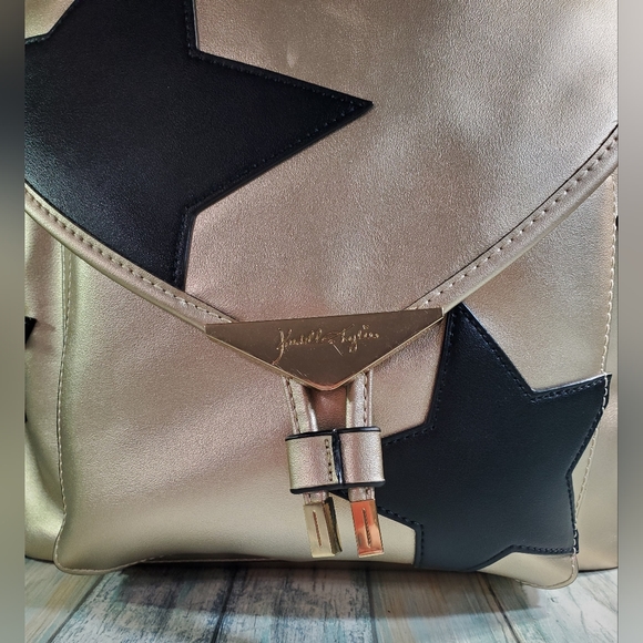 Kendell and Kyle Backpack Gold & Black Stars Backpack NWT - Picture 10 of 16